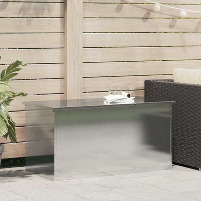 Vidaxx boîte de rangement extérieure argent 100 x 50,5 x 50 cm acier