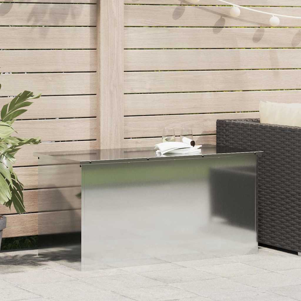 Vidaxx boîte de rangement extérieure argent 100 x 50,5 x 50 cm acier