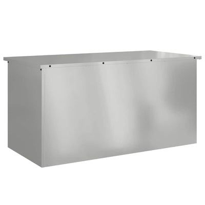 Vidaxx boîte de rangement extérieure argent 100 x 50,5 x 50 cm acier