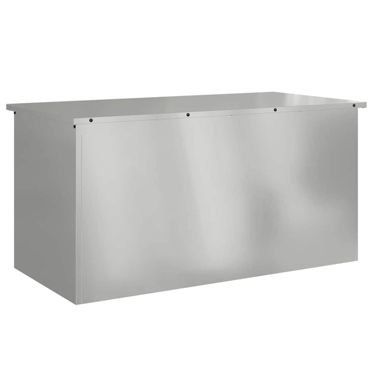 Vidaxx boîte de rangement extérieure argent 100 x 50,5 x 50 cm acier