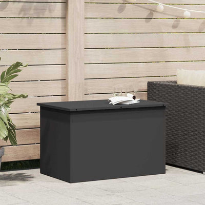 Vidaxx boîte de rangement extérieure noir 80 x 50,5 x 50 cm en acier