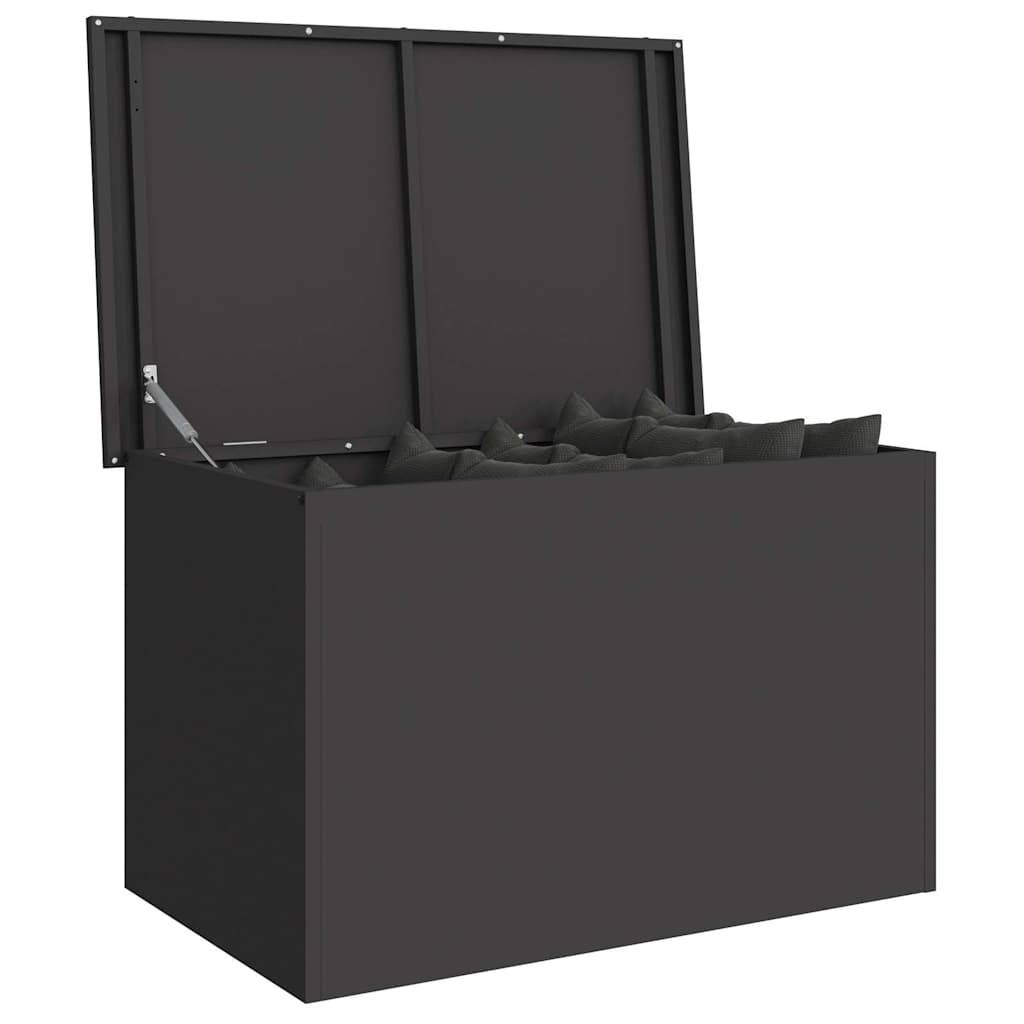Vidaxx boîte de rangement extérieure noir 80 x 50,5 x 50 cm en acier