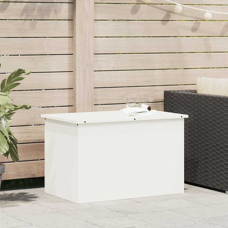Vidaxx boîte de rangement extérieure blanc 80 x 50,5 x 50 cm en acier