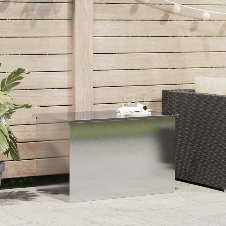 Vidaxx boîte de rangement extérieure argent 80 x 50,5 x 50 cm acier