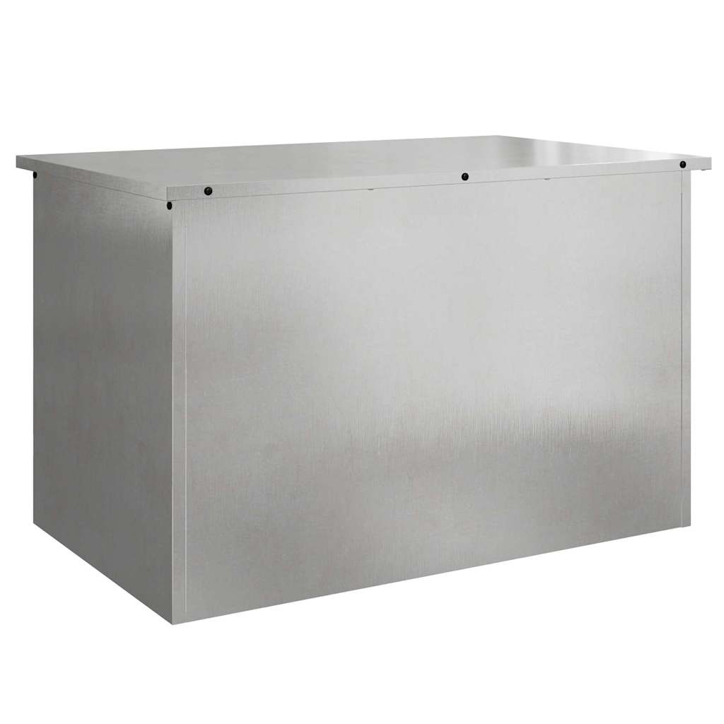 Vidaxx boîte de rangement extérieure argent 80 x 50,5 x 50 cm acier