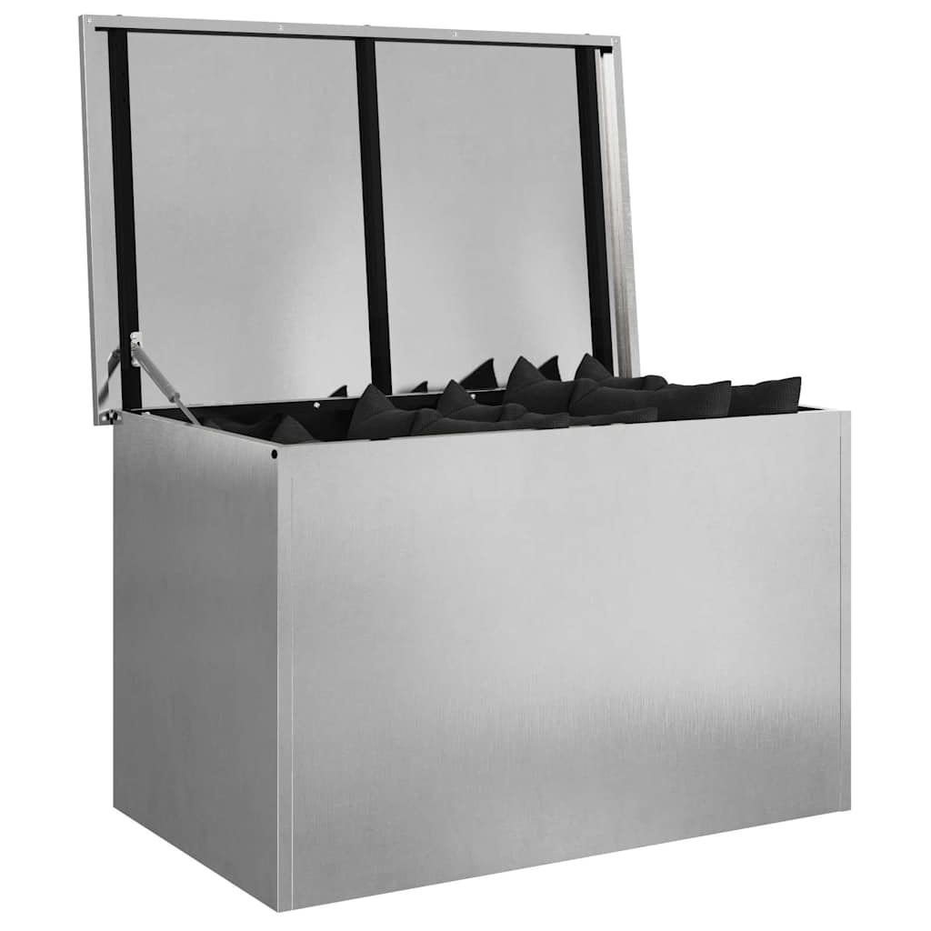 Vidaxx boîte de rangement extérieure argent 80 x 50,5 x 50 cm acier