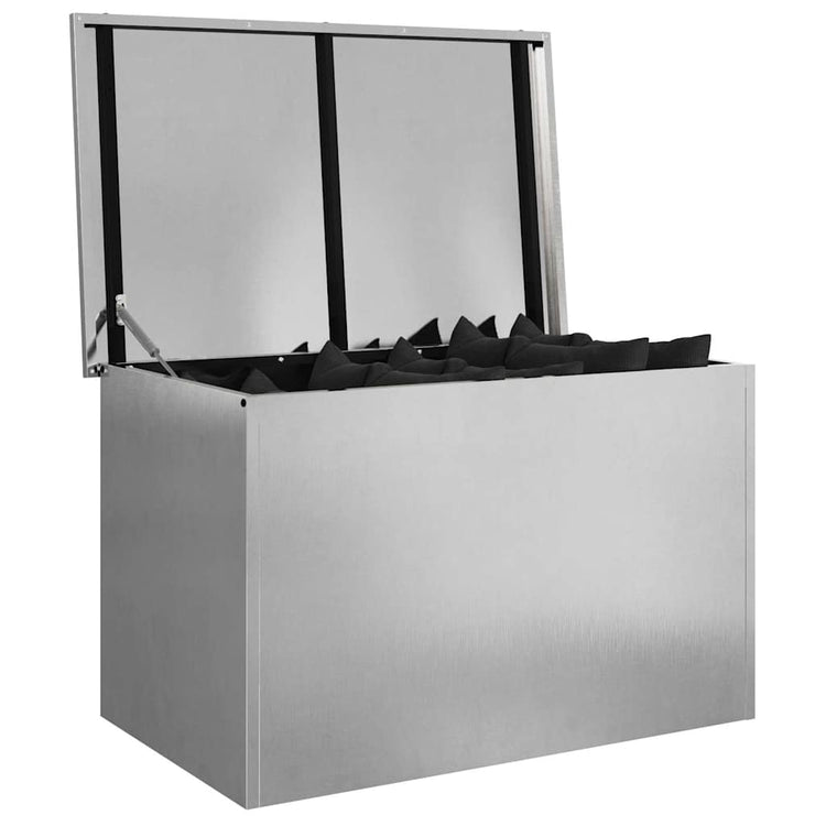 Vidaxx boîte de rangement extérieure argent 80 x 50,5 x 50 cm acier