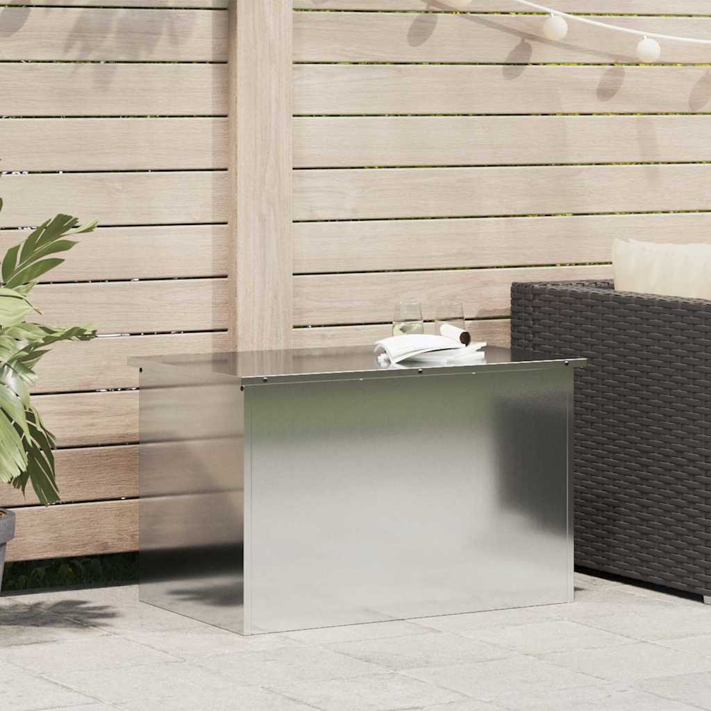 Vidaxx boîte de rangement extérieure argent 80 x 50,5 x 50 cm acier