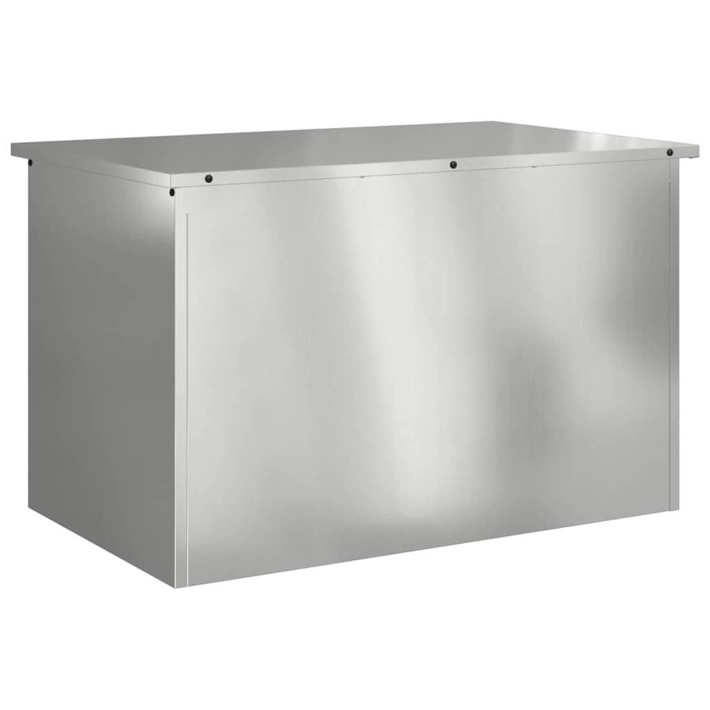 Vidaxx boîte de rangement extérieure argent 80 x 50,5 x 50 cm acier