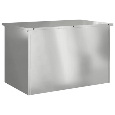 Vidaxx boîte de rangement extérieure argent 80 x 50,5 x 50 cm acier