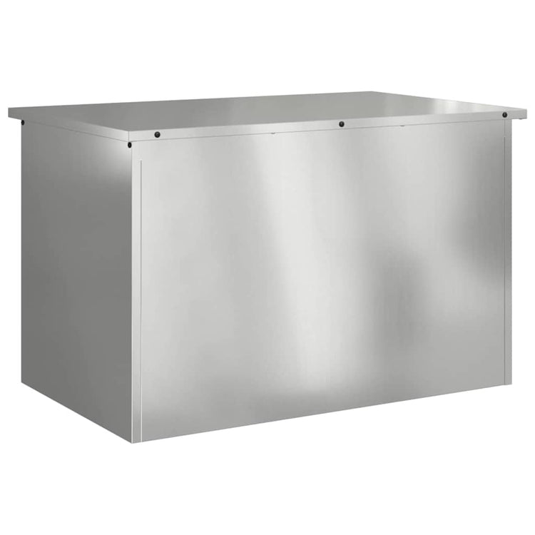 Vidaxx boîte de rangement extérieure argent 80 x 50,5 x 50 cm acier