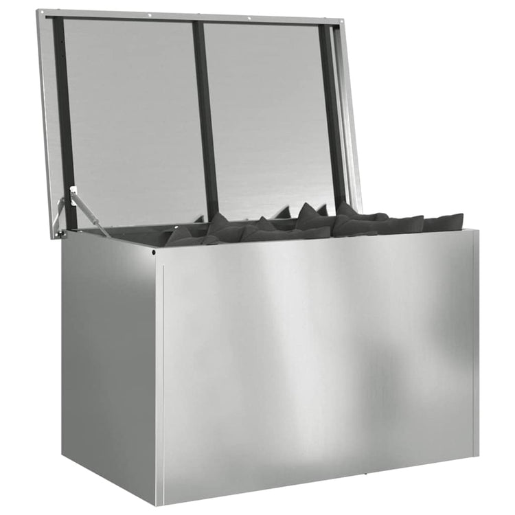 Vidaxx boîte de rangement extérieure argent 80 x 50,5 x 50 cm acier