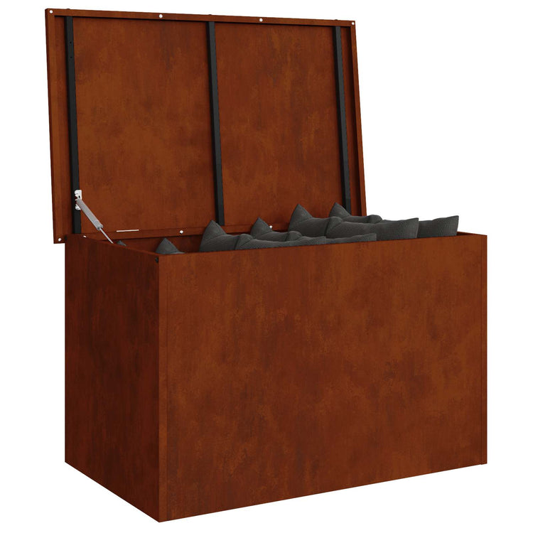 Vidaxx boîte de rangement extérieure rouillé 80 x 50,5 x 50 cm acier