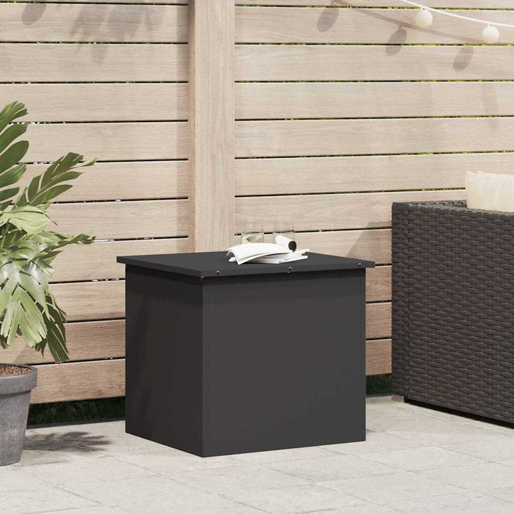 Vidaxx boîte de rangement extérieure noir 55 x 50,5 x 50 cm acier