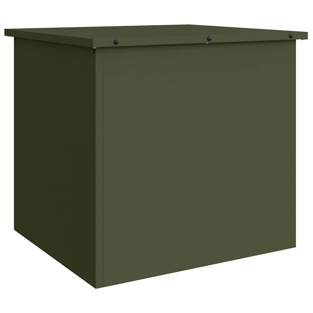 Vidaxx boîte de rangement extérieure vert olive 55 x 50,5 x 50 cm acier