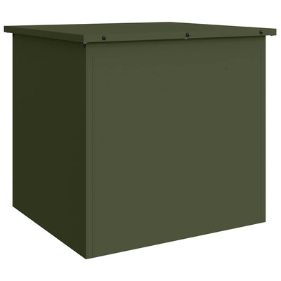Vidaxx boîte de rangement extérieure vert olive 55 x 50,5 x 50 cm acier