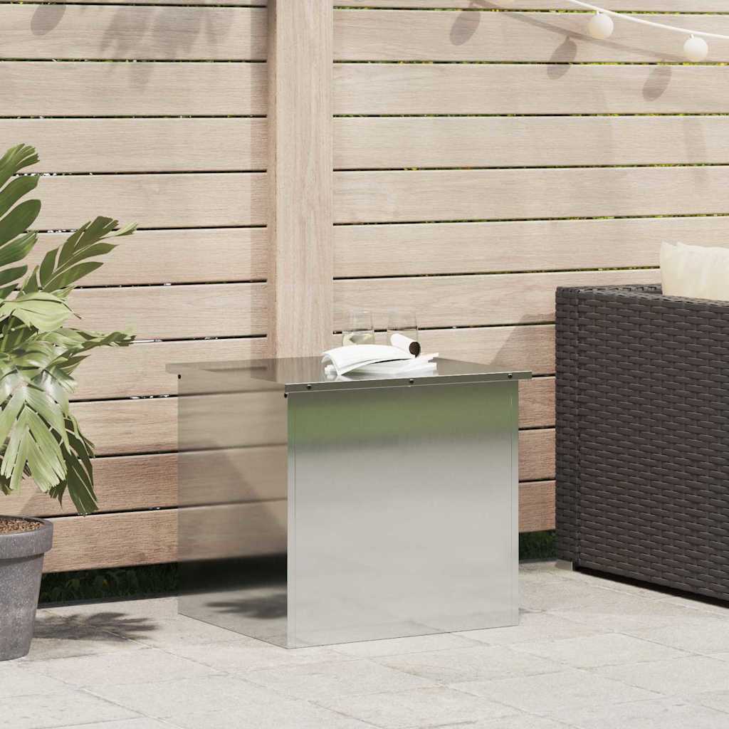 Vidaxx boîte de rangement extérieure argent 55 x 50,5 x 50 cm acier