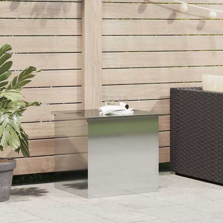 Vidaxx boîte de rangement extérieure argent 55 x 50,5 x 50 cm acier
