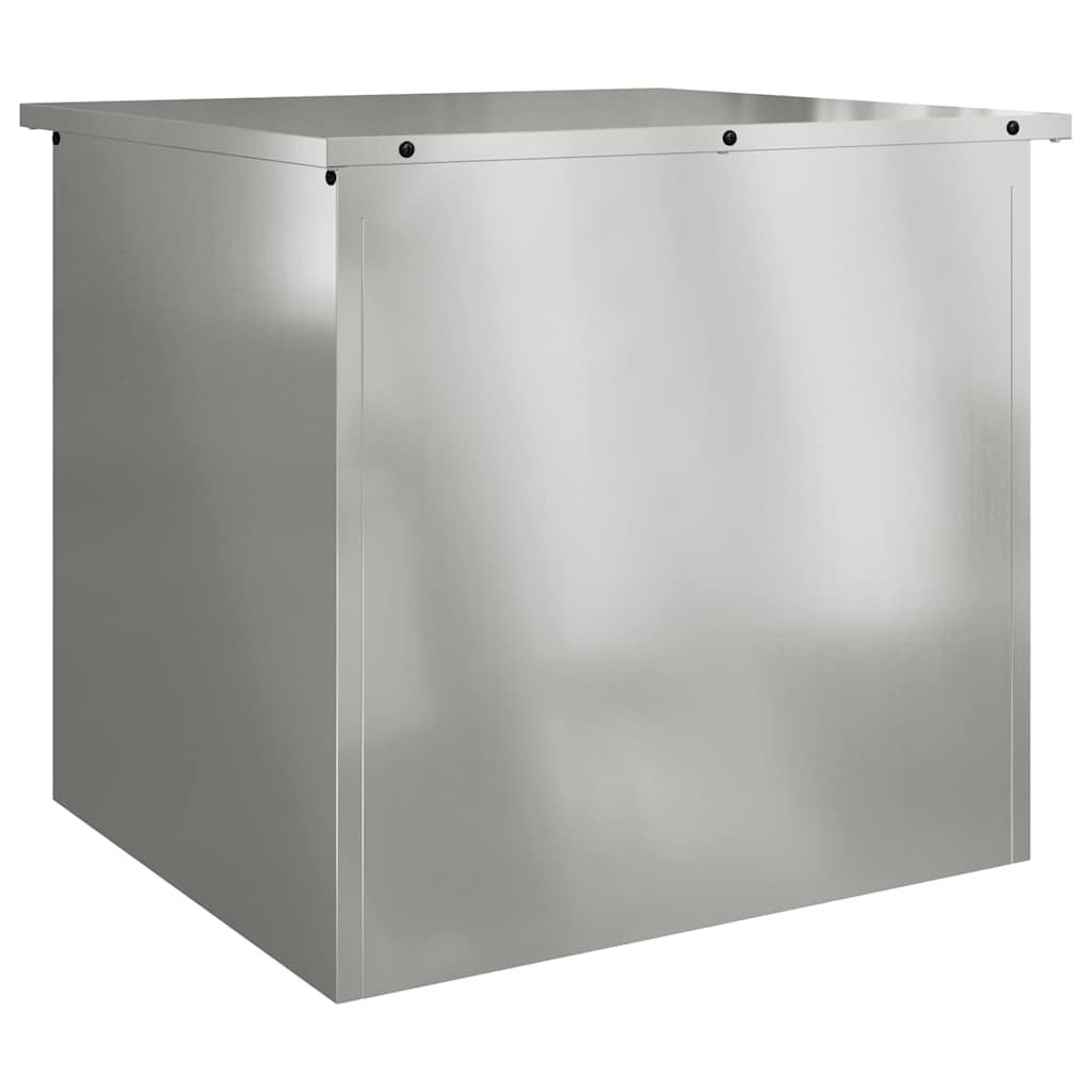 Vidaxx boîte de rangement extérieure argent 55 x 50,5 x 50 cm acier