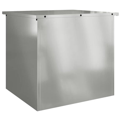 Vidaxx boîte de rangement extérieure argent 55 x 50,5 x 50 cm acier