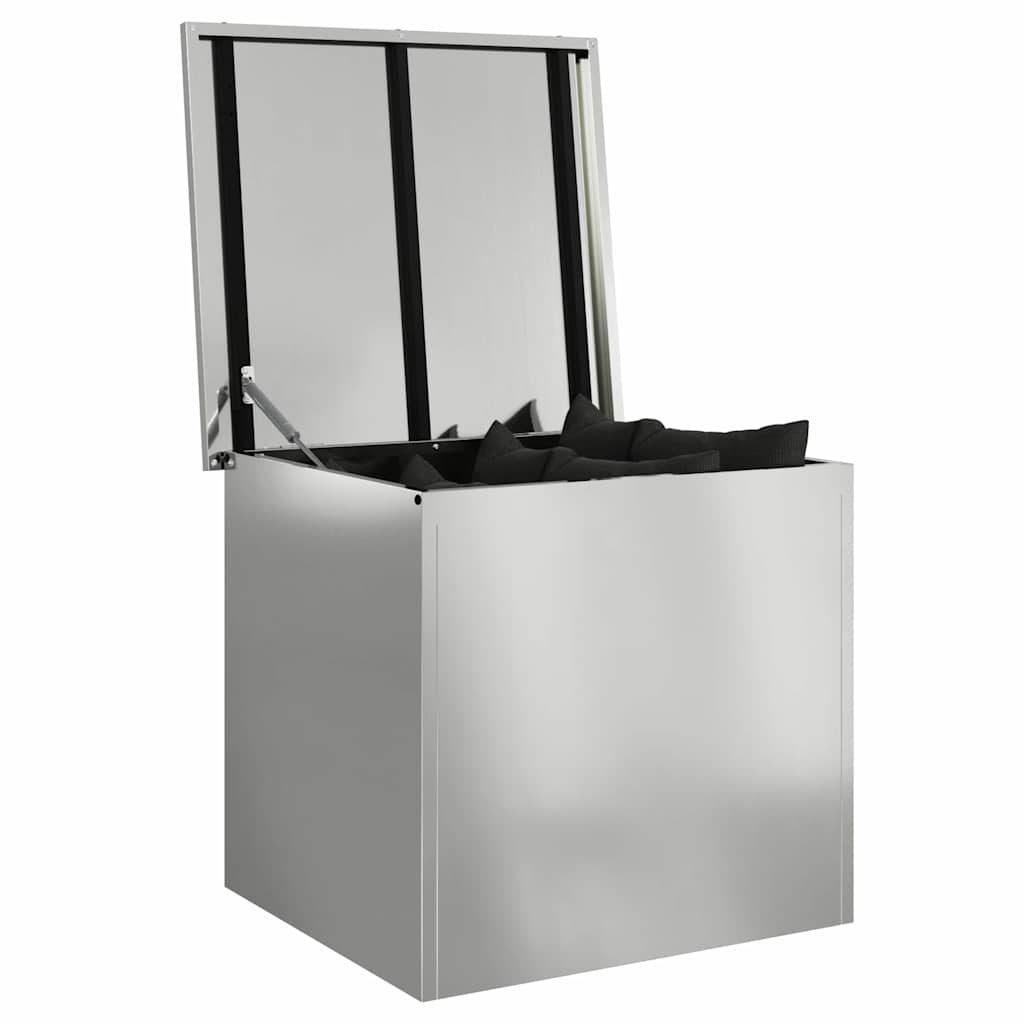 Vidaxx boîte de rangement extérieure argent 55 x 50,5 x 50 cm acier