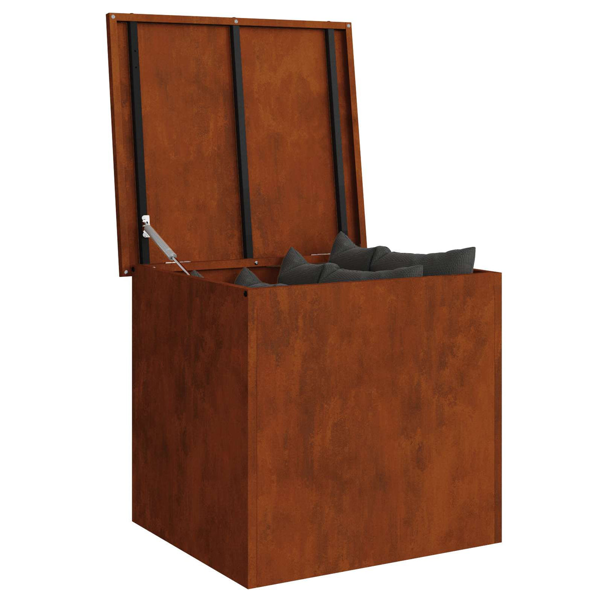 Vidaxx boîte de rangement extérieure rouillé 55 x 50,5 x 50 cm acier