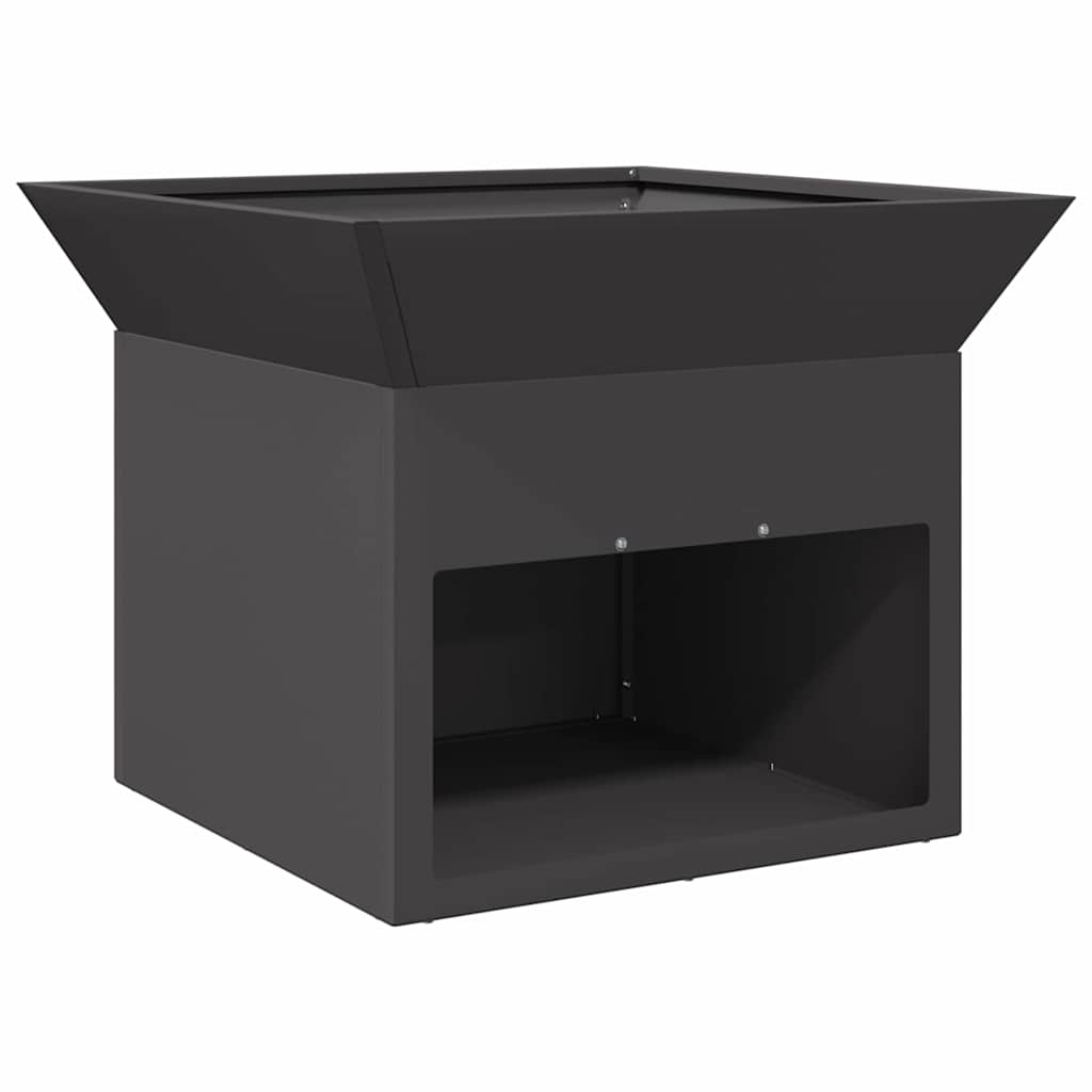 Vidaxl brasero noir 50 x 50 x 40 cm acier