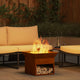Vidaxl brasero rouillé 50 x 50 x 40 cm acier corten