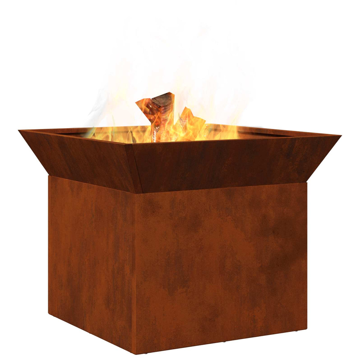 Vidaxl brasero rouillé 50 x 50 x 40 cm acier corten
