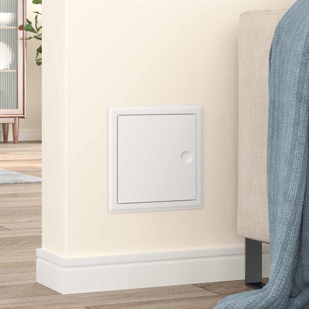 VidaXL panneau d'accès 2 pcs blanc 63 x 33 x 3 cm acier