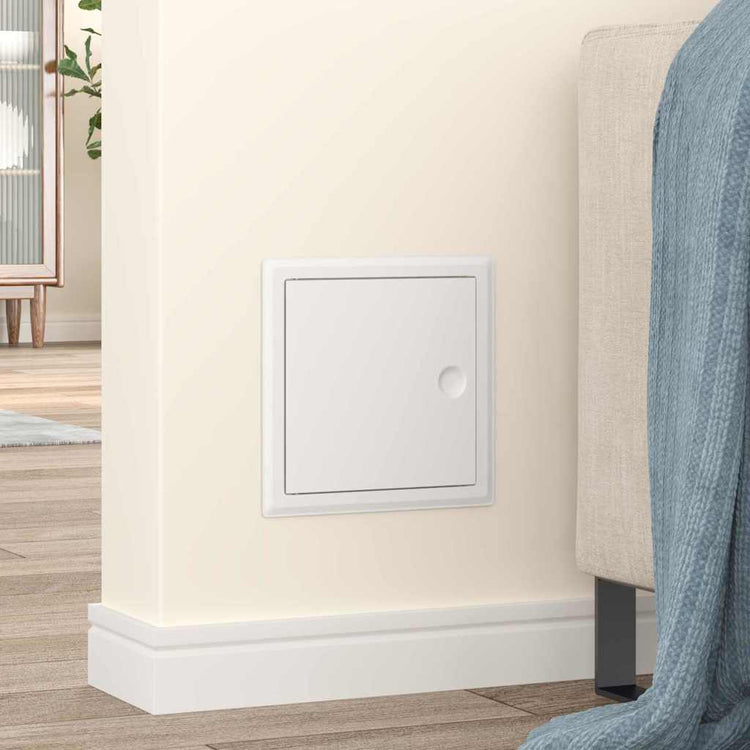 VidaXL panneau d'accès 2 pcs blanc 63 x 33 x 3 cm acier
