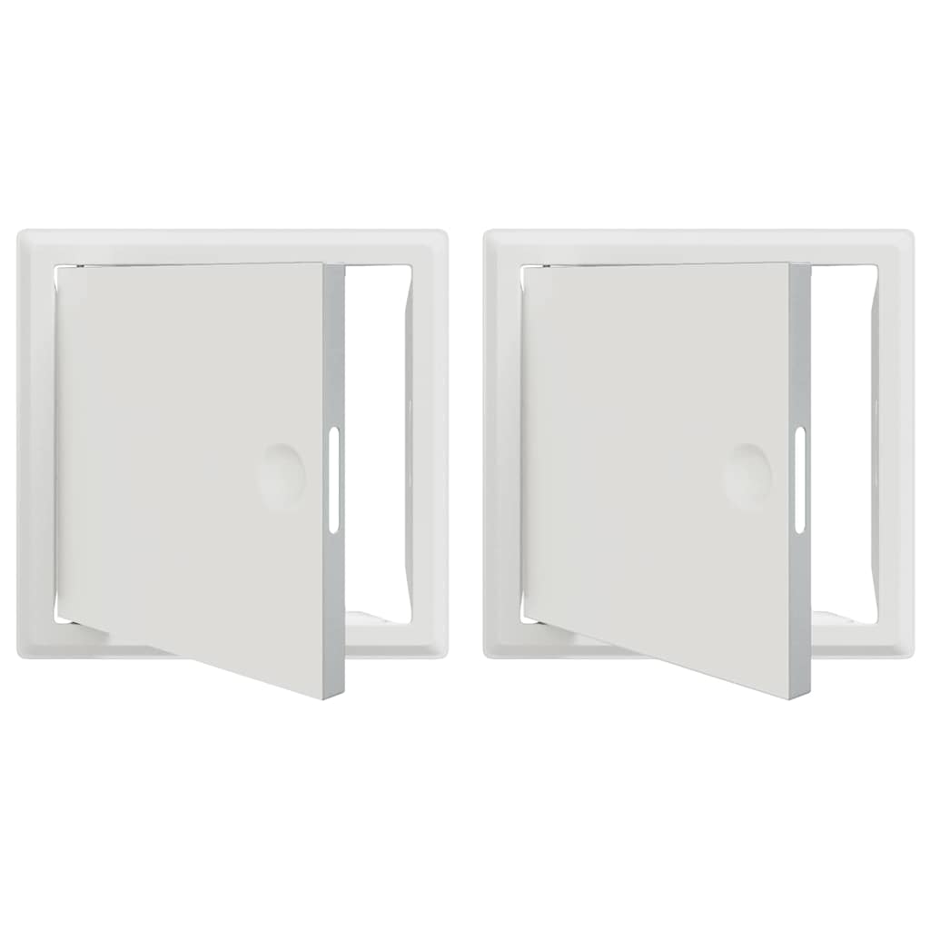 VidaXL panneau d'accès 2 pcs blanc 63 x 33 x 3 cm acier
