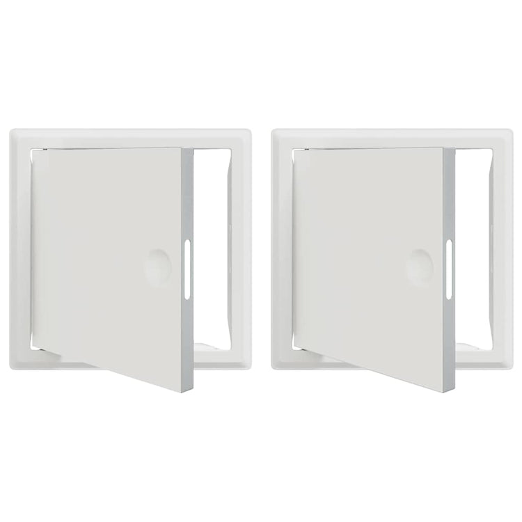 VidaXL panneau d'accès 2 pcs blanc 63 x 33 x 3 cm acier