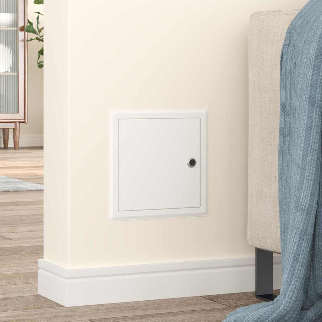 VidaXL panneau d'accès 2 pcs blanc 23 x 23 x 3 cm acier