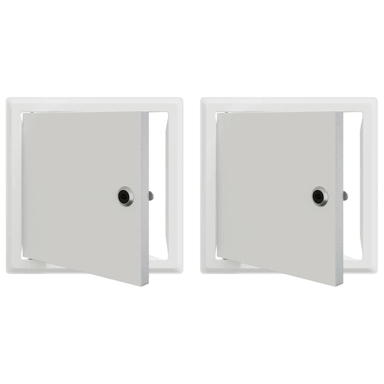VidaXL panneau d'accès 2 pcs blanc 23 x 23 x 3 cm acier