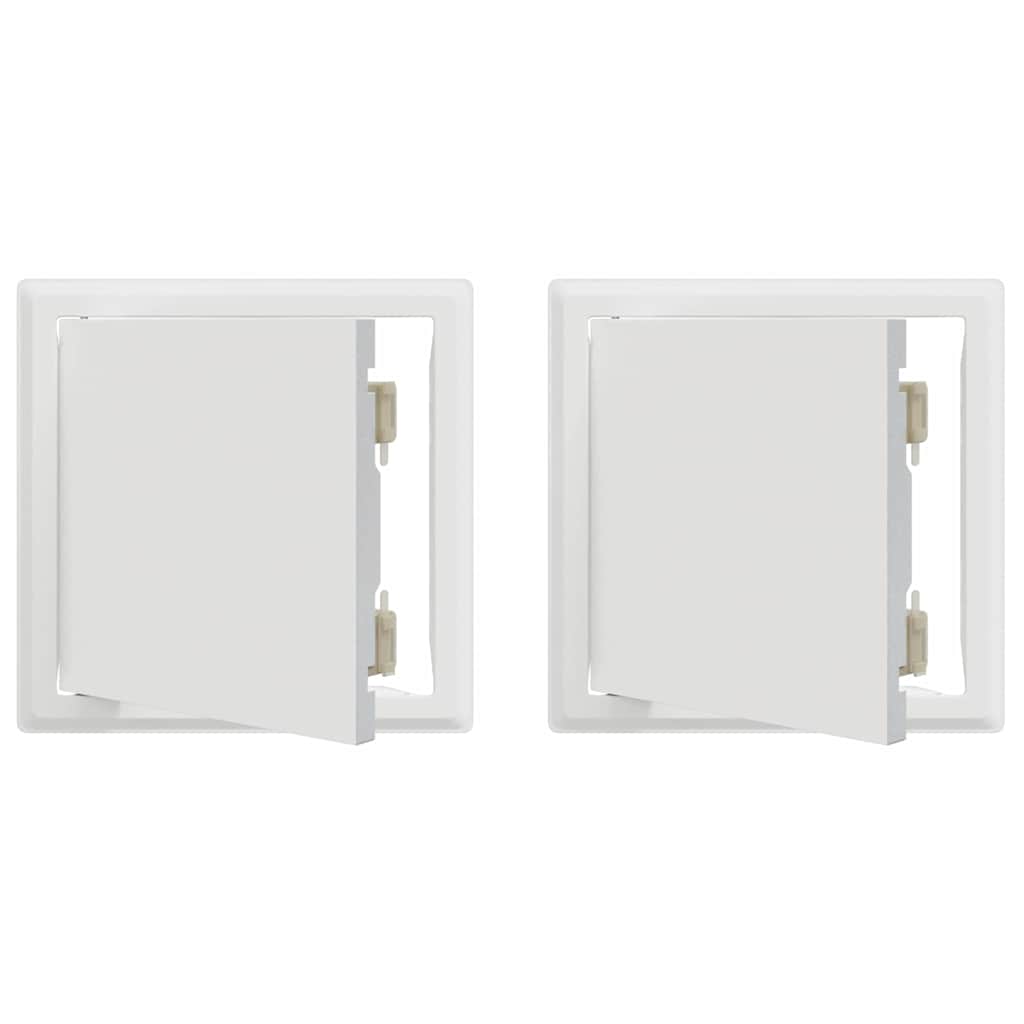 VidaXL panneau d'accès 2 pcs blanc 23 x 23 x 3 cm acier