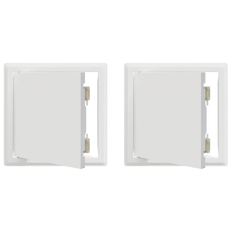 VidaXL panneau d'accès 2 pcs blanc 23 x 23 x 3 cm acier