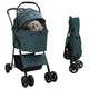 Vidaxx poussette pliable pour animaux de compagnie vert 81 x 47 x 99 cm polyester