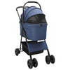 Vidaxx poussette pliable pour animaux de compagnie bleu 81 x 47 x 99 cm polyester