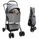 Vidaxx poussette pliable pour animaux de compagnie gris 81 x 47 x 99 cm polyester