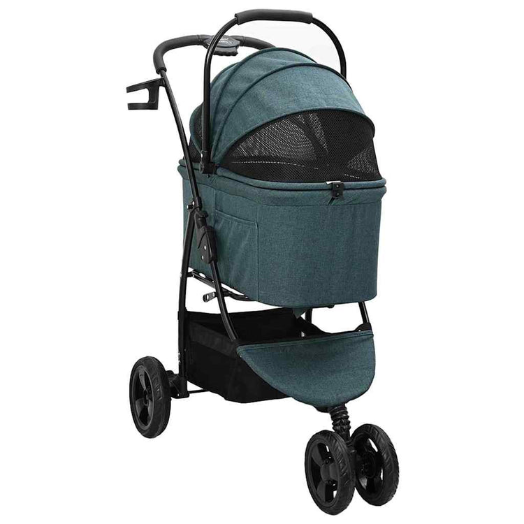 Vidaxx poussette pliable pour animaux de compagnie vert 78 x 54 x 101 cm polyester