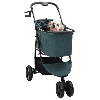 Vidaxx poussette pliable pour animaux de compagnie vert 78 x 54 x 101 cm polyester