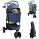 Vidaxx poussette pliable pour animaux de compagnie bleu 78 x 54 x 101 cm polyester