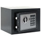 Vidaxl coffre-fort numérique avec serrure gris foncé 23 x 17 x 17 cm acier