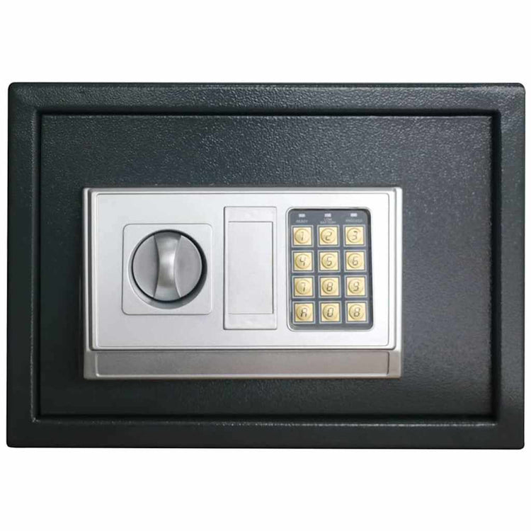 Vidaxl coffre-fort numérique avec serrure gris foncé 35 x 25 x 25 cm acier