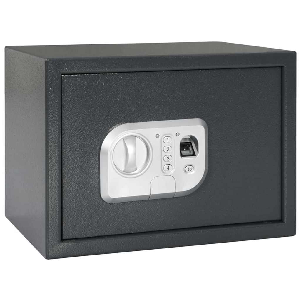 Vidaxl coffre-fort numérique avec serrure gris foncé 35 x 25 x 25 cm acier