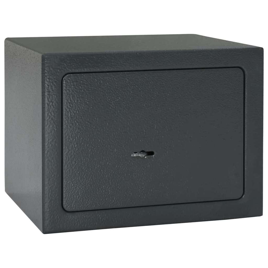 Vidaxx coffre-fort avec serrure gris foncé 23 x 17 x 17 cm acier