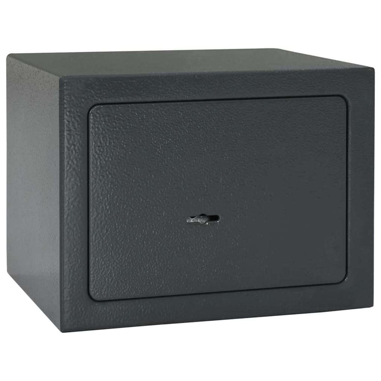 Vidaxx coffre-fort avec serrure gris foncé 23 x 17 x 17 cm acier