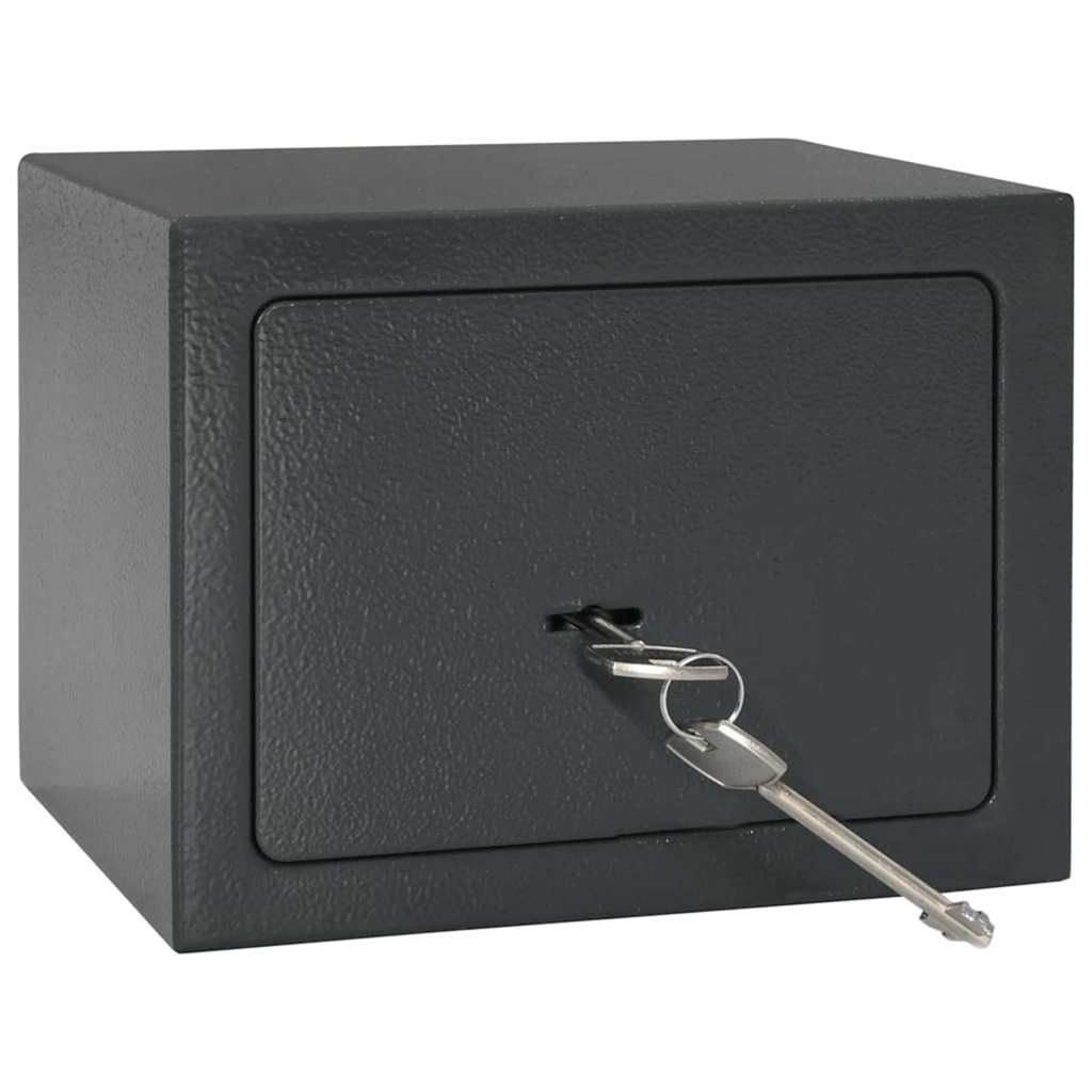 Vidaxx coffre-fort avec serrure gris foncé 23 x 17 x 17 cm acier