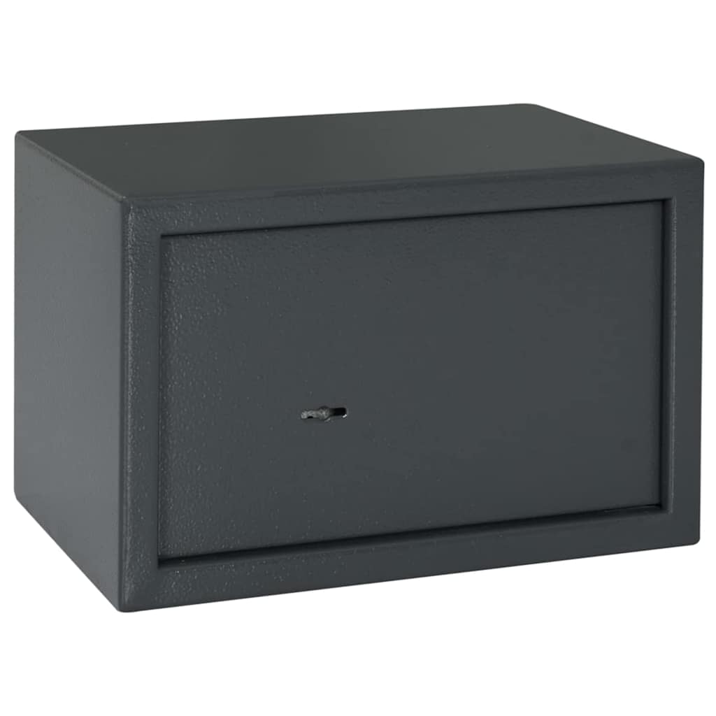 Vidaxx coffre-fort avec serrure gris foncé 31 x 20 x 20 cm acier
